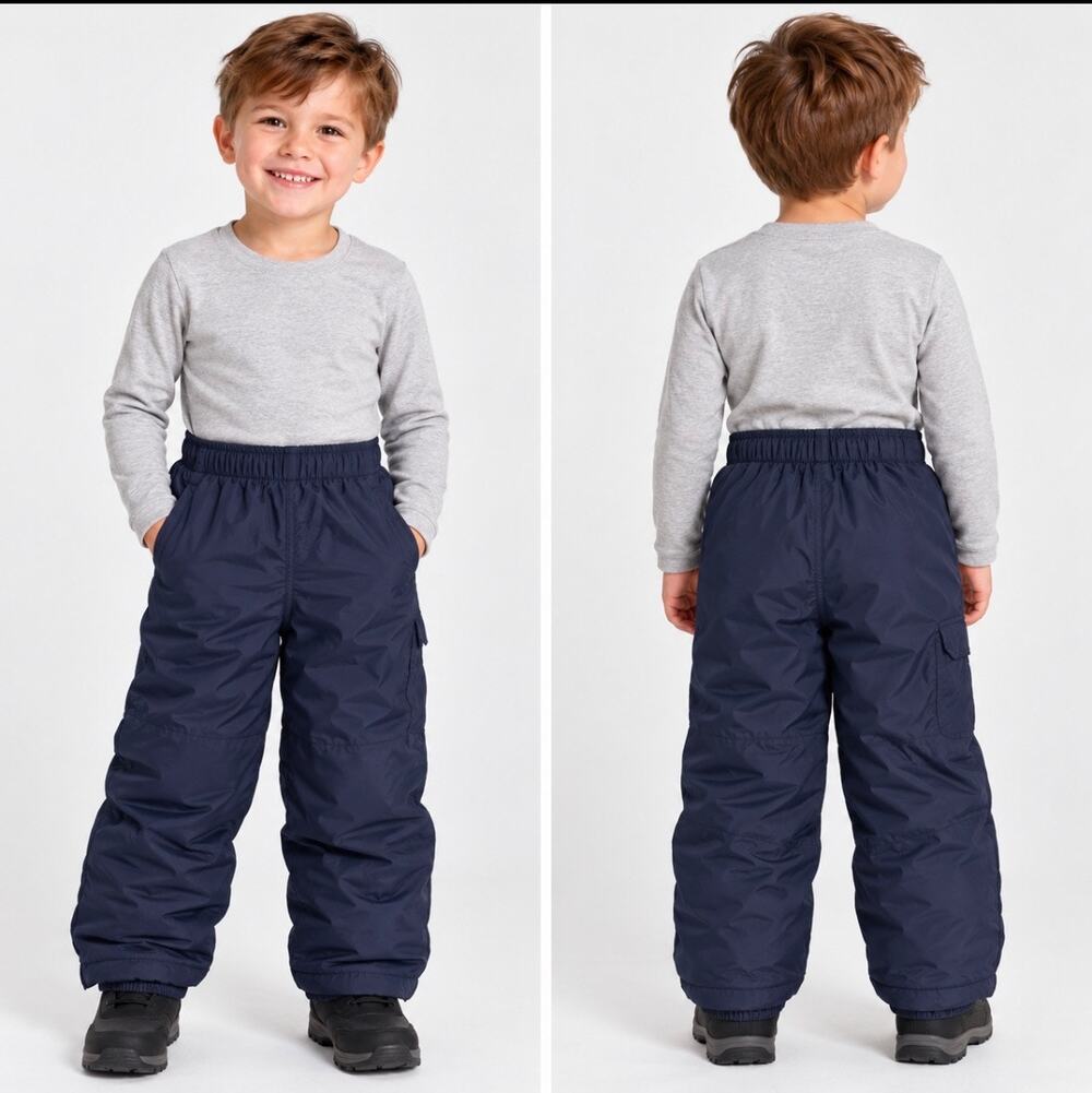 Cherokee Kids Snow Pants Navy Blue Insulated Ski Pants XS Winter Snow Vintage